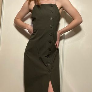 💫SOLD💫New Who What Wear Green Dress w/Buttons